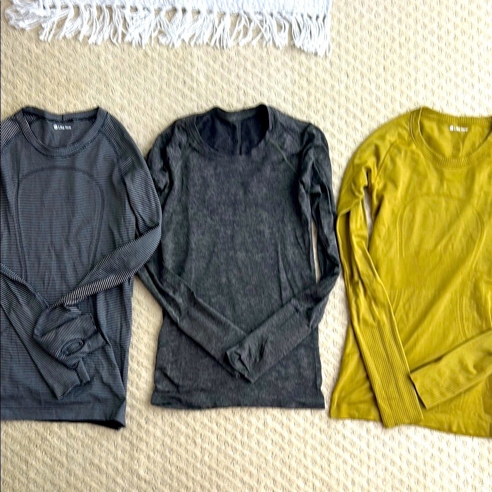 Lot of Lululemon Long Sleeved Swiftly Tech Tops